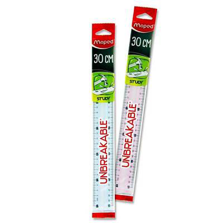 Picture of 6106-Maped 30cm Unbreakable Ruler PINK OR BLUE